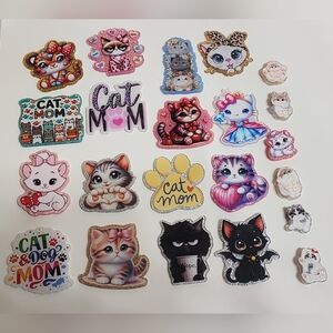 Cat‎ Flatback Focal Beads For Review Cats Planar Badge Flats Keychain Magnet Pen